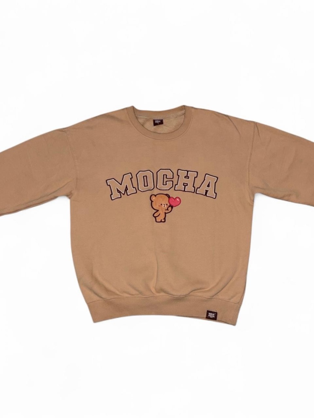 Mocha Crewneck Sweatshirt - Tan "Mocha" Graphic